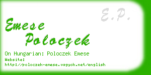 emese poloczek business card
